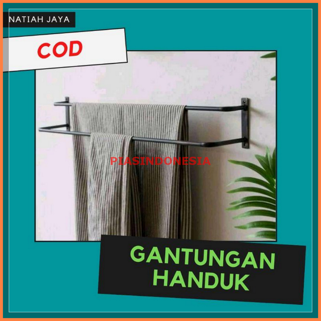 Rak Jemuran Handuk Jemuran Dinding Gantungan Handuk Dinding 2 Handuk Model 2 Susun Gantungan baju di