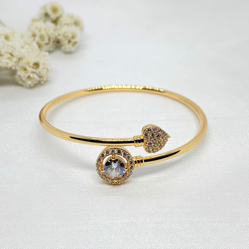 Gelang Bangle Wanita Permata Gelang Lapis Emas