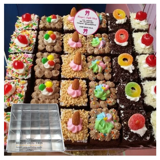 CETAKAN LOYANG BROWNIES SEKAT/ LOYANG SEKAT BROWNIES