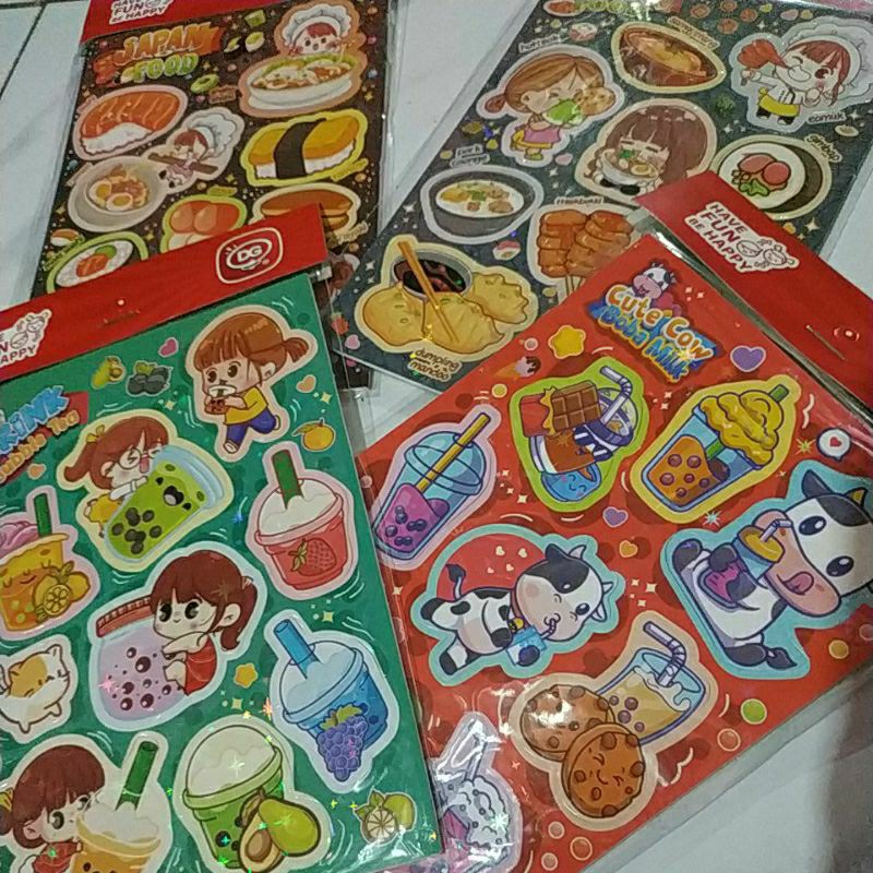 Stiker Busa Aesthetic Food Sticker Makanan Kawaii