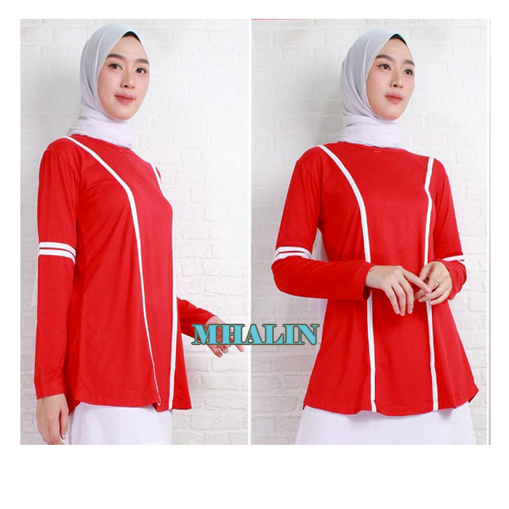 Atasan Senam LEngan Panjang / BAju Senam Wanita Muslim