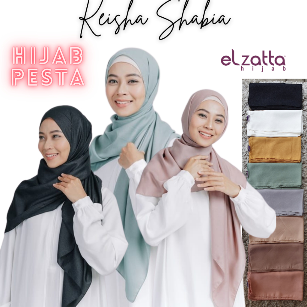 Jilbab Pesta Segi Empat Pesta Elzatta Keisha Shabia