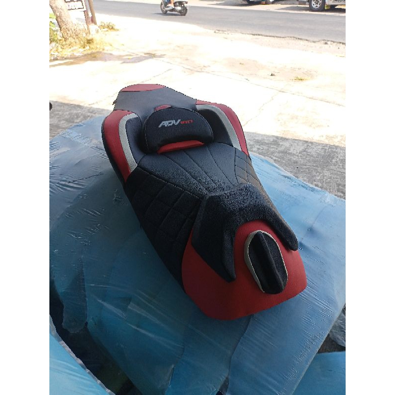 Jok cobra motor adv 150/160 warna hitam merah-Jok ADV model cobra-Jok adv 150/160-Jok cobra ADV