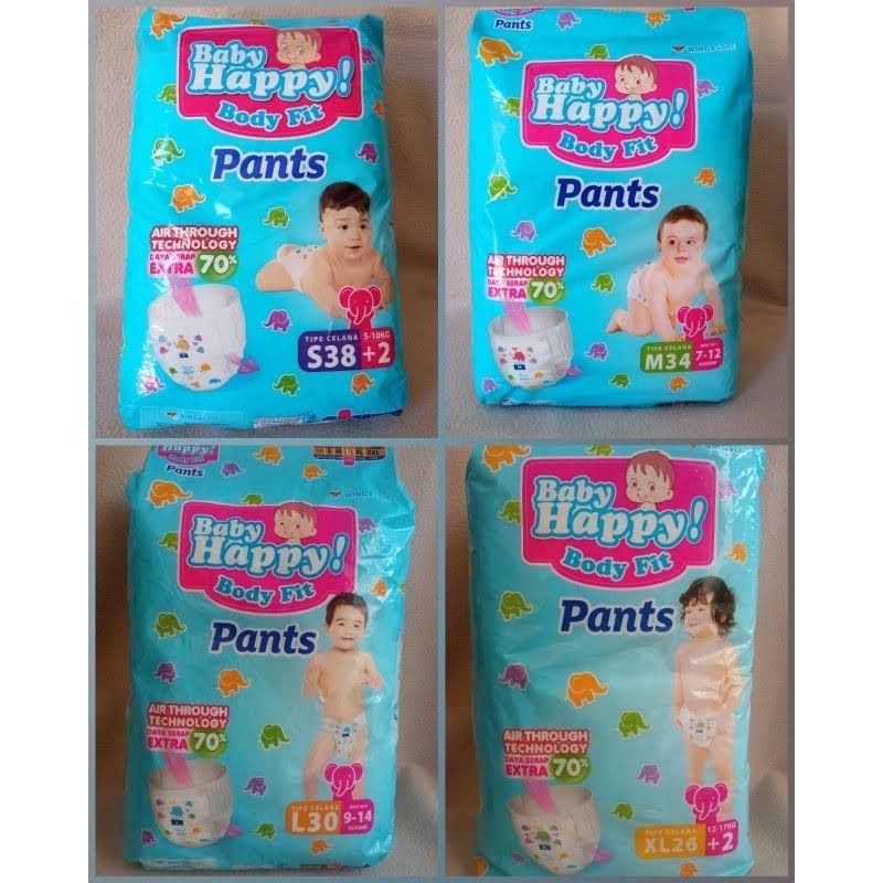Baby Happy Pants M34 / L30 / XL26 Pampers Popok Bayi Celana