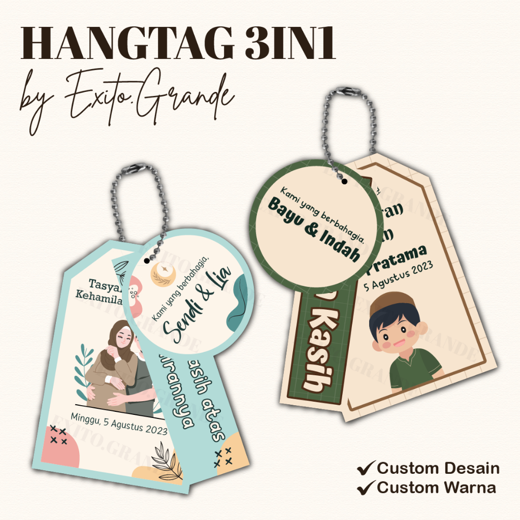 

Kartu Hang Tag 3 in 1/Kartu Hangtag Souvernir/Kartu Souvenir Acara