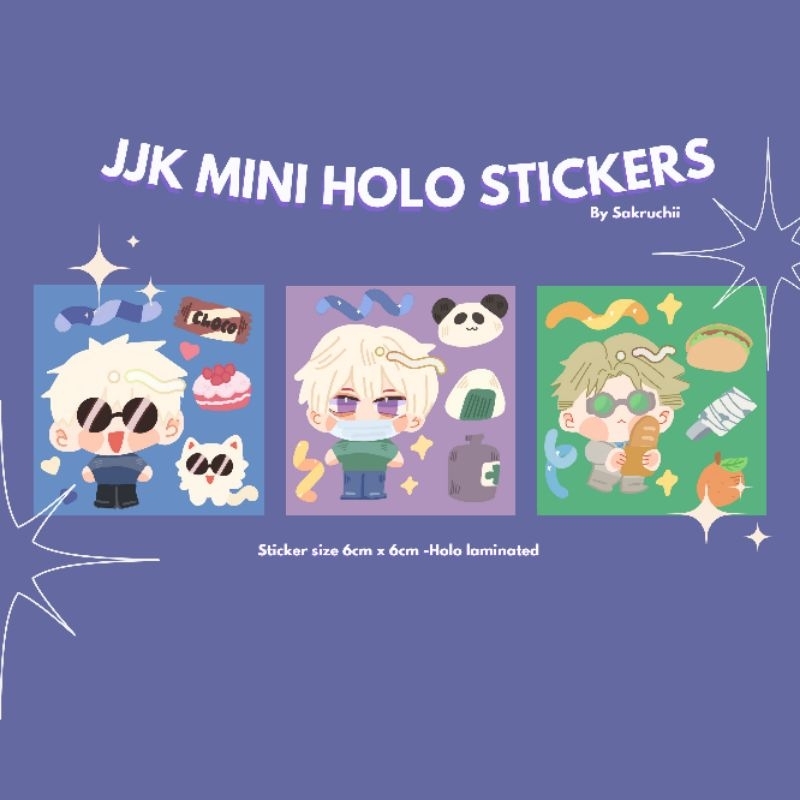 Jujutsu Kaisen [JJK]  Mini Holo Stickers By Sakruchii