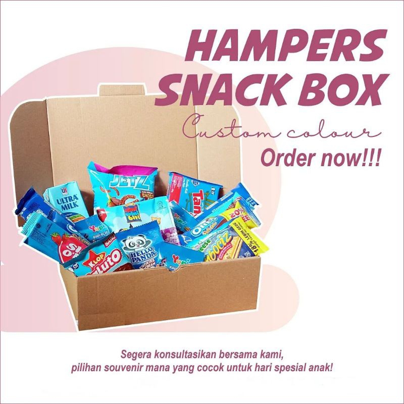 

Hampers Snack Ekonomis / Kado Snack / Ide kado kekinian / Snack Box