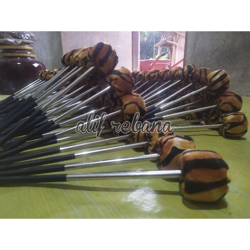 stick pemukul bass rebana hadroh stainles kecil