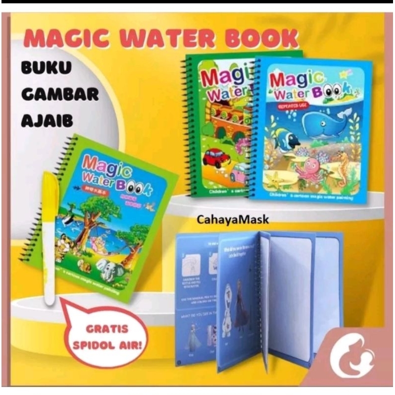 

Magic Water Book Buku Gambar Mewarnai