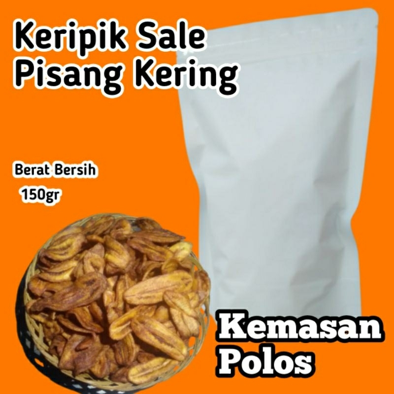 

Keripik Sale Pisang Kering 150gr kemasan polos