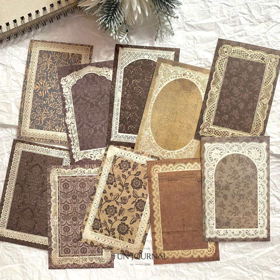 

LACE NOTES SERIES DECORATION PAPER PACK UNTUK JOURNAL JURNAL PLANNING PLANNER SCRAPBOOK DIY BUJO