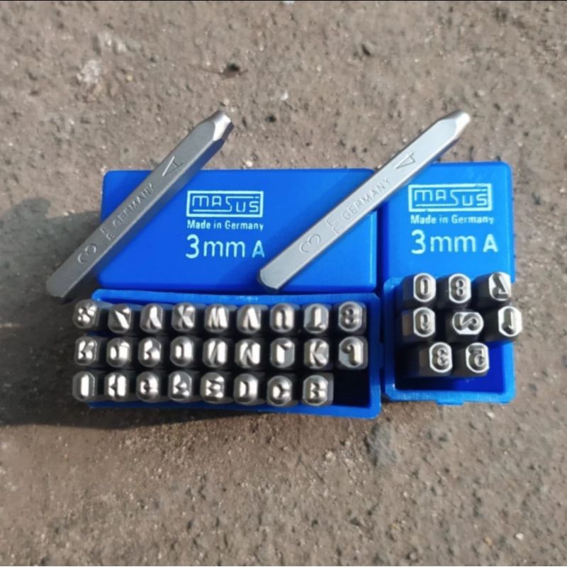 

stamp punch set huruf dan angka ketok 3mm MASUS GERMANY