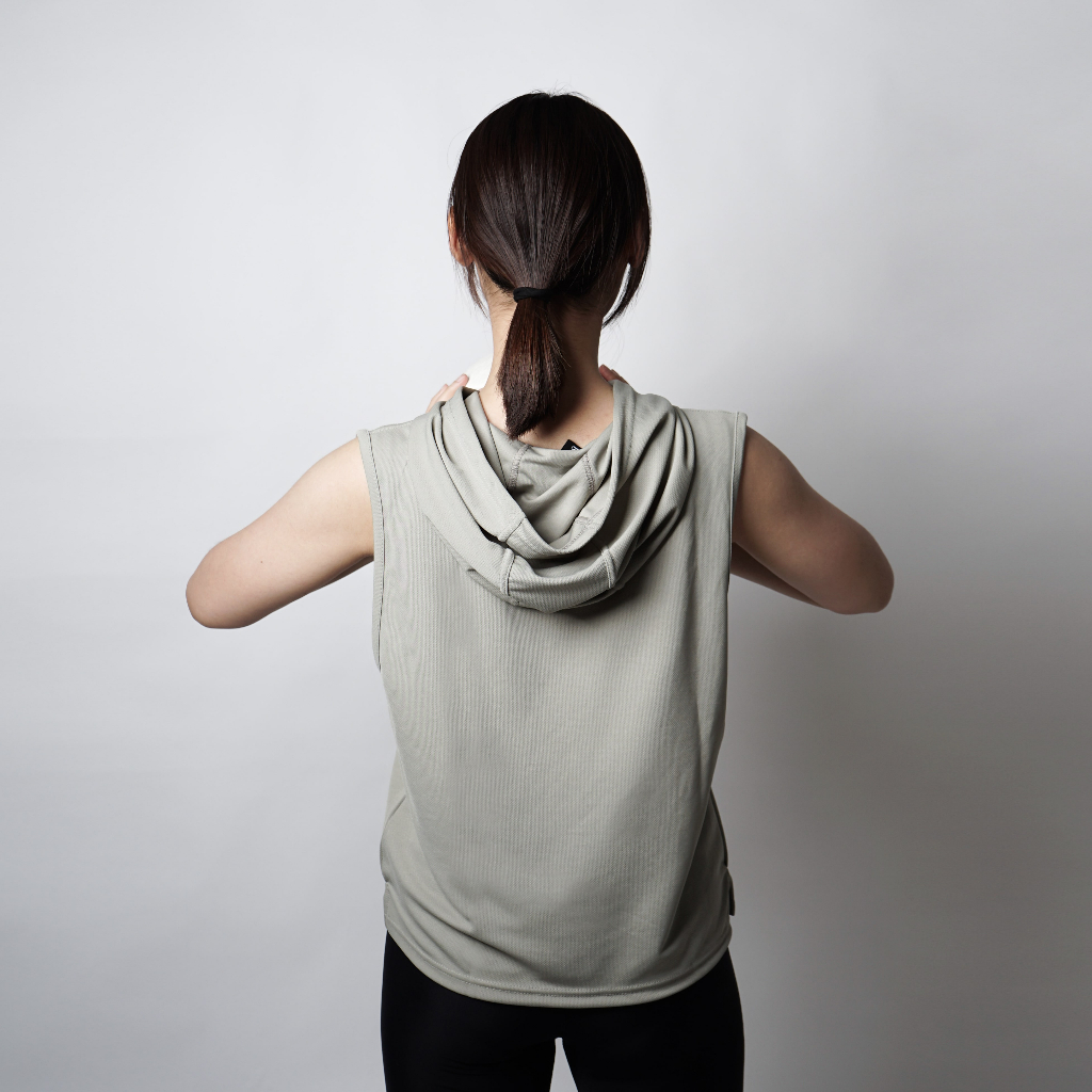 DONSON Sportswear Hoodie Sleeveless Wanita Tanpa Lengan Extra Fine Polyester Jumbo Warna Grey