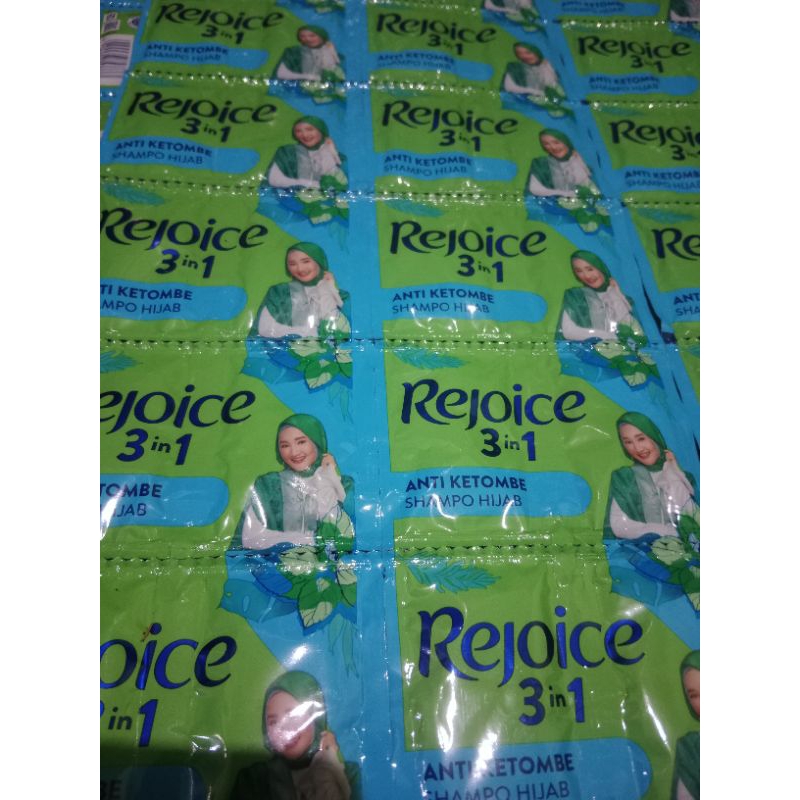 Shampo hijab REJOICE 3in1 anti ketombe sachet 9ml x 12