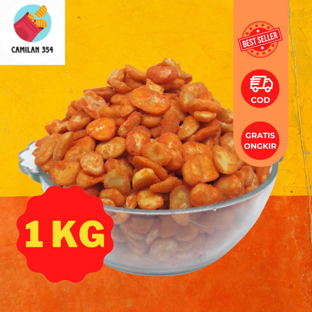 

[KILOAN] Kacang Koro Kupas Balado - 1000gr / Koro Pedas Manis Renyah 1kg / Snack Kiloan