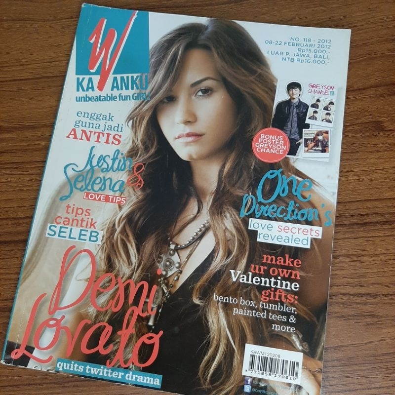 Majalah Kawanku Cover Edisi Demi Lovato