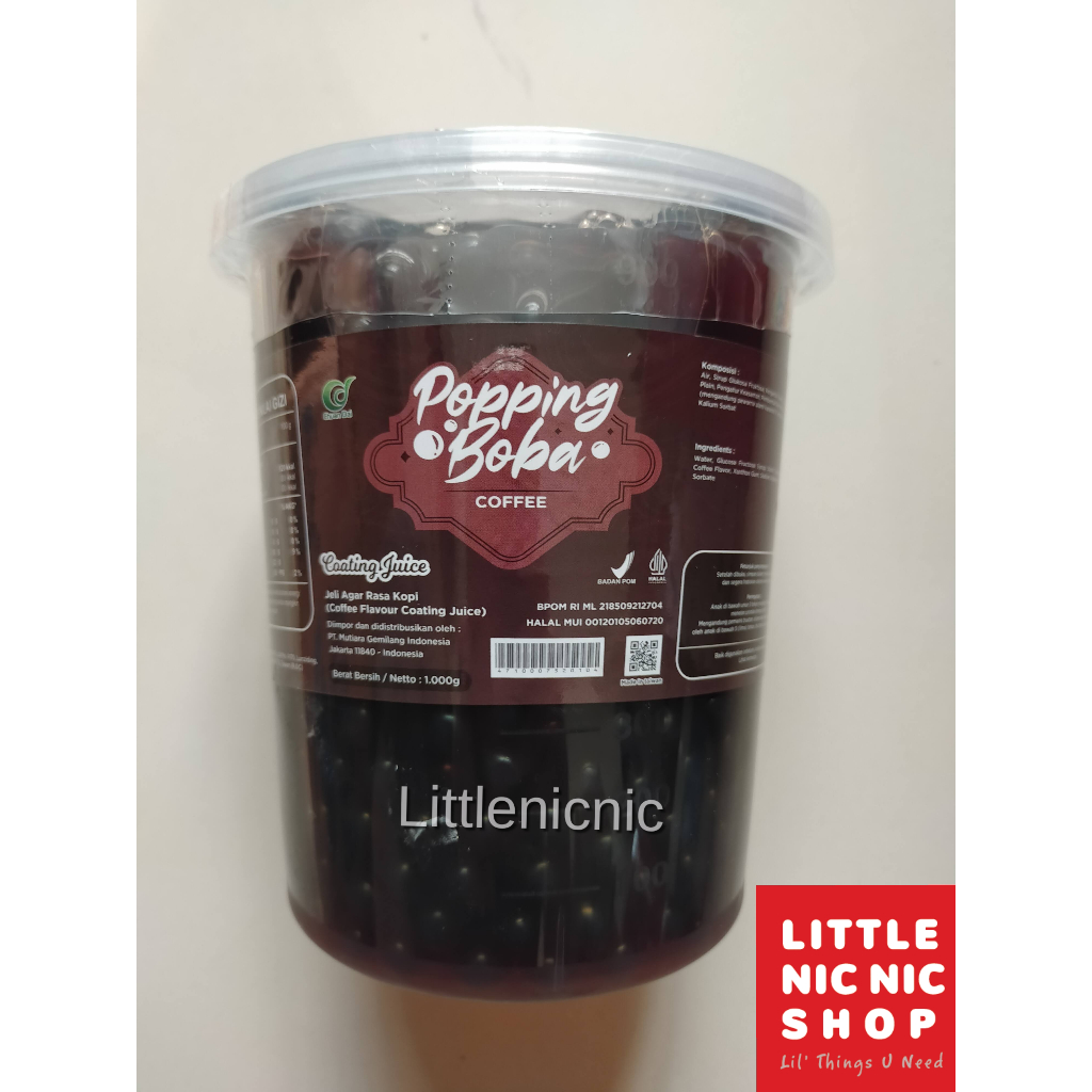 

Chuan Dai Popping Boba Coffee 1 kg topping rasa kopi Import Taiwan