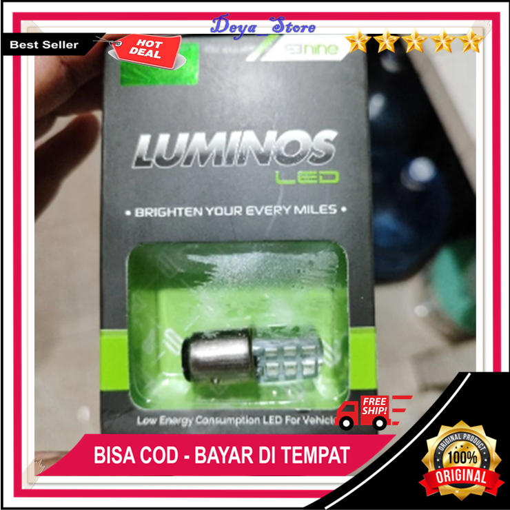 LUMINOS LAMPU REM STOP CRYSTAL 12 TITIK ORI LAMPU BELAKANG LUMINOS KEDIP KEDIP STROBO KAKI 2 ORIGINA