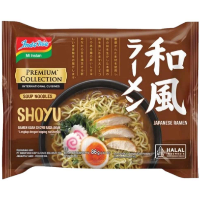 

Indomie Mie Instant Premium Japanese Shoyu Ramen 82 gram