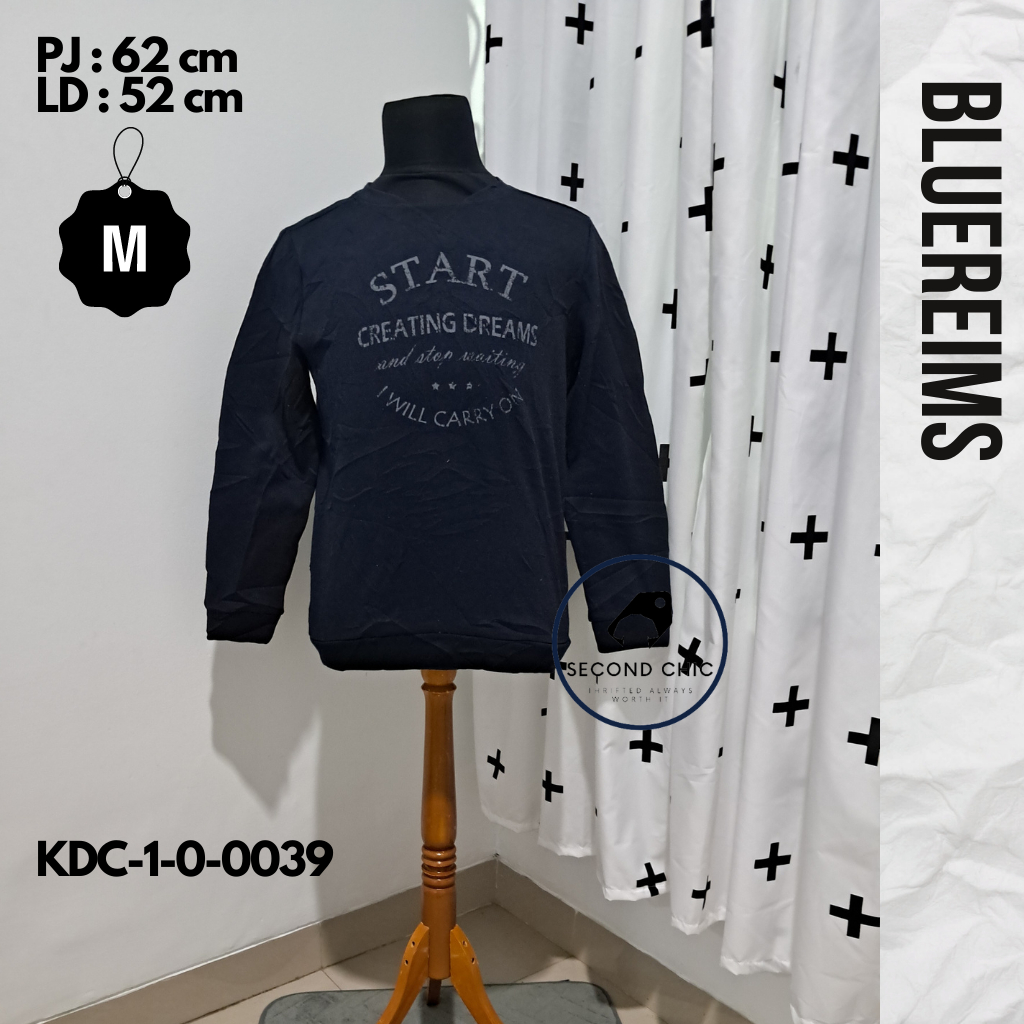 Crewneck BLUEREIMS ORIGINAL | Crewneck Pria | Sweater BLUEREIMS | Crewneck branded | Sweater branded