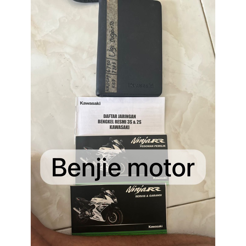 manual book buku service dan garansi kawasaki ninja rr new tahun 2012-2015 original