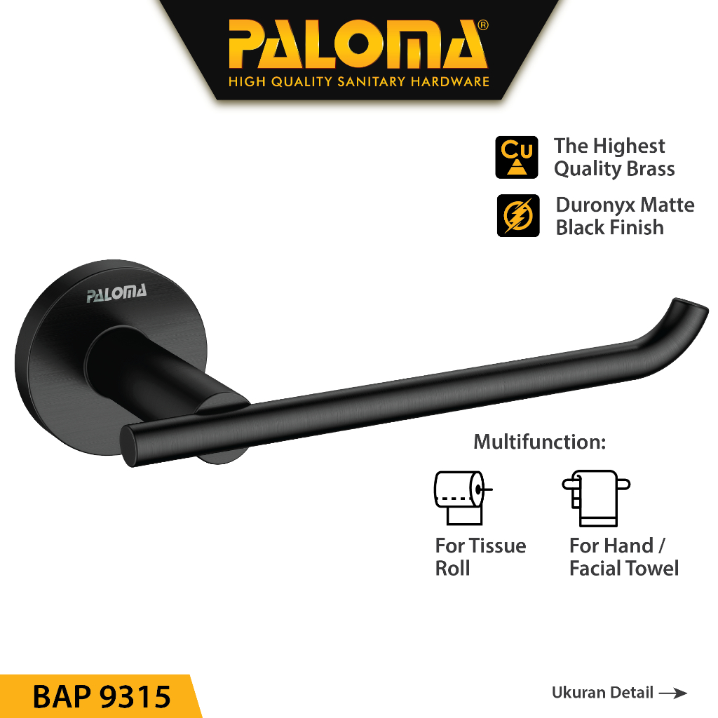 PALOMA BAP 9315 Gantungan Handuk Tempat Tissue Gulung Toilet WC Holder