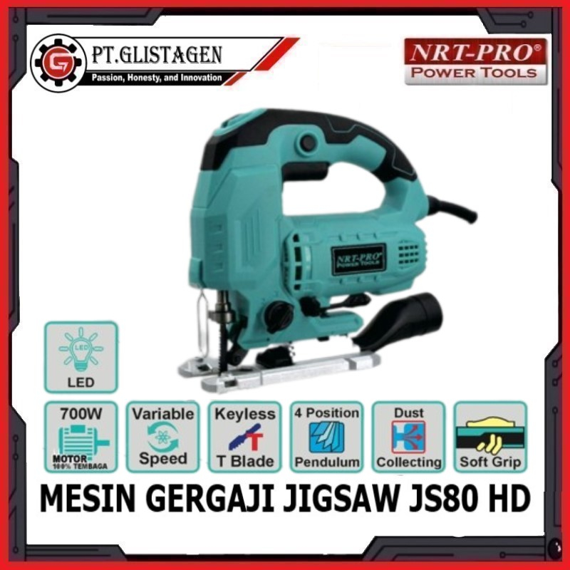 Mesin Gergaji Jigsaw Potong Triplek Ukir Kayu Jig Saw NRT PRO JS80 HD