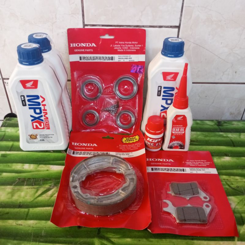 PAKET OLI MESIN KOMSTIR MOTOR MATIC BEAT SCOOPY VARIO SPACY