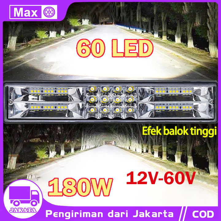 menerangi 50000 meter  lampu tembak sorot mobil super terang 12V-80V 120W  opsional 60 manik-manik c