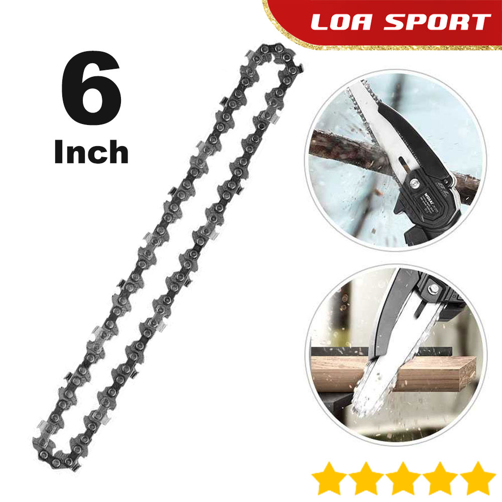 Rantai Suku Cadang Gergaji Mesin Elektrik Mini Chainsaw Chain 6 Inch