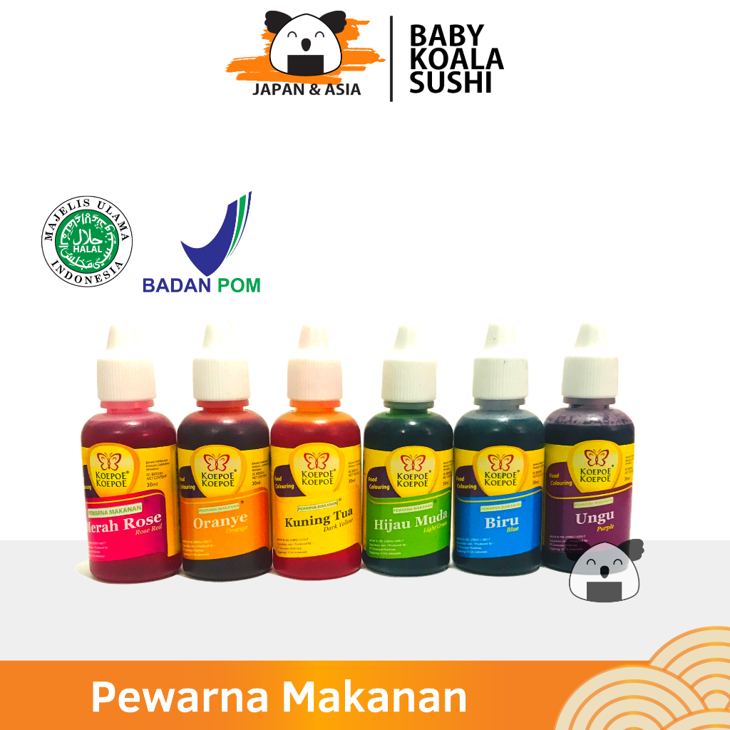 

KOEPOE Pewarna Kue Makanan Warna Warni 30 ml | All Variant