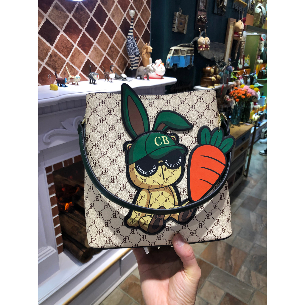 CreamBear Original C12461 Tas Selempang Tas Bahu Wanita Cream Bear