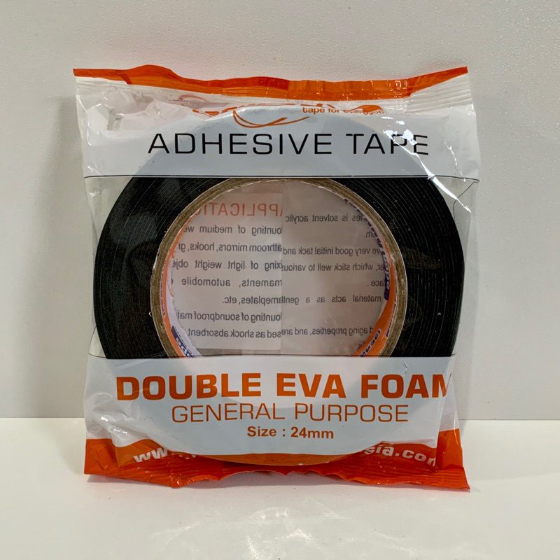 

Double Tape / Isolasi Bolak Balik Foam Busa 24 mm x 5 m merek Berry Tape / Solatip Lakban Bolak Balik
