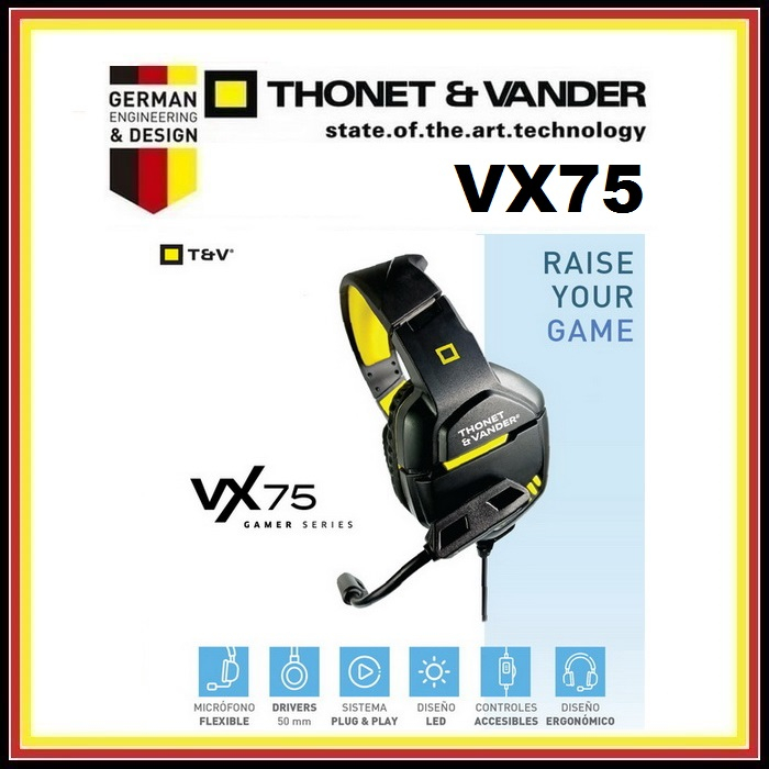 Thonet & Vander VX75 Headset Gaming Headset PC Headset Komputer