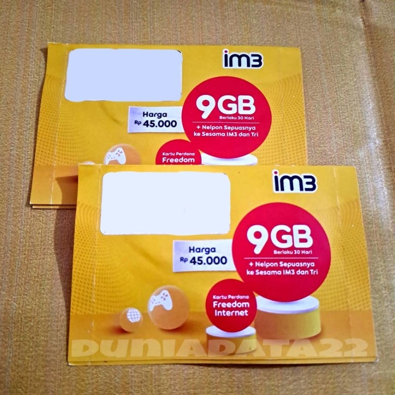 Kartu Perdana Kuota INDOSAT 9GB | 20GB NASIONAL  IM3 Mentari isat