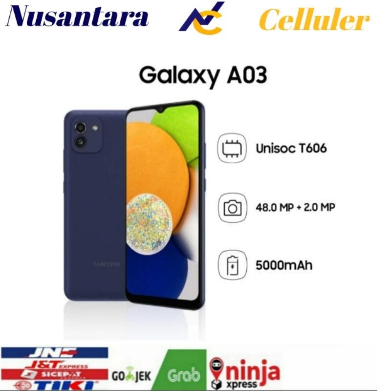 HP SAMSUNG GALAXY A03 RAM 3 GB ROM 32 GB [Samsung A03 3/32 GB] Garansi Resmi