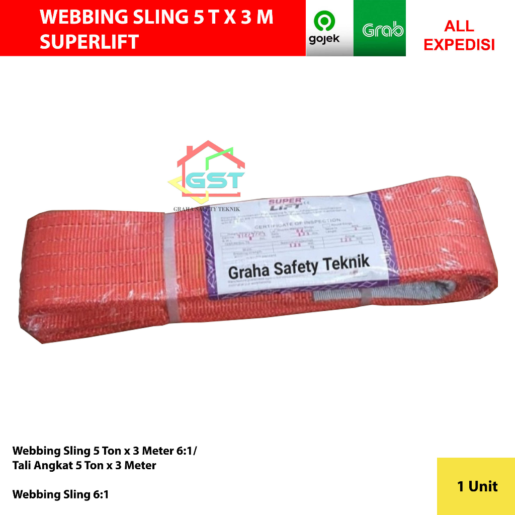 SUPERLIFT webbing sling 5 ton x 3 meter