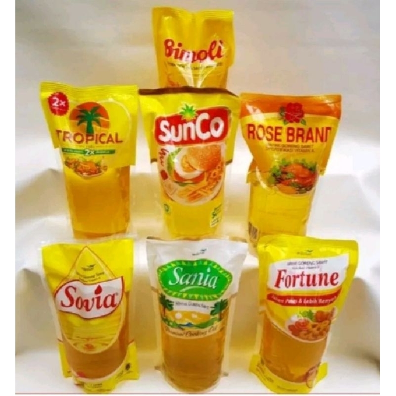 

minyak goreng kemasan 1liter bimoli/sunco/mitra