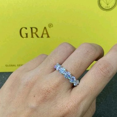 listring ring full diamond 0,5crt diamond moissanite