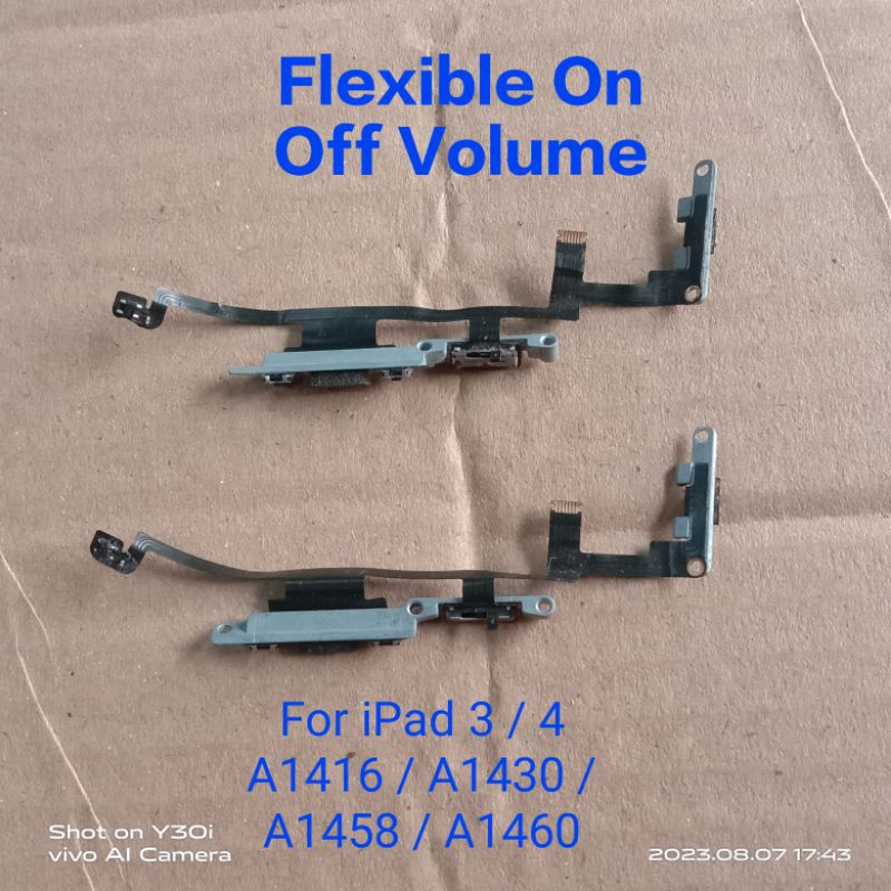 Flexible Tombol On Off Volume / Bekas Ori Cabutan Copotan / iPad 3 / 4