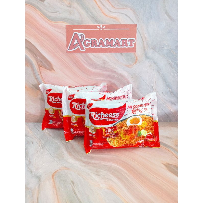 NABATI RICHEESE MIE GORENG RASA AYAM PEDAS 77GR MIE INSTAN
