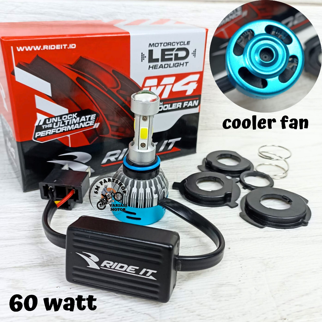 DOP LED H4 SENJA LAMPU LED MOTOR M4 35 WATT BOHLAM 6 SISI SUPER TERANG RIDE IT Dop Lampu depan Bohla