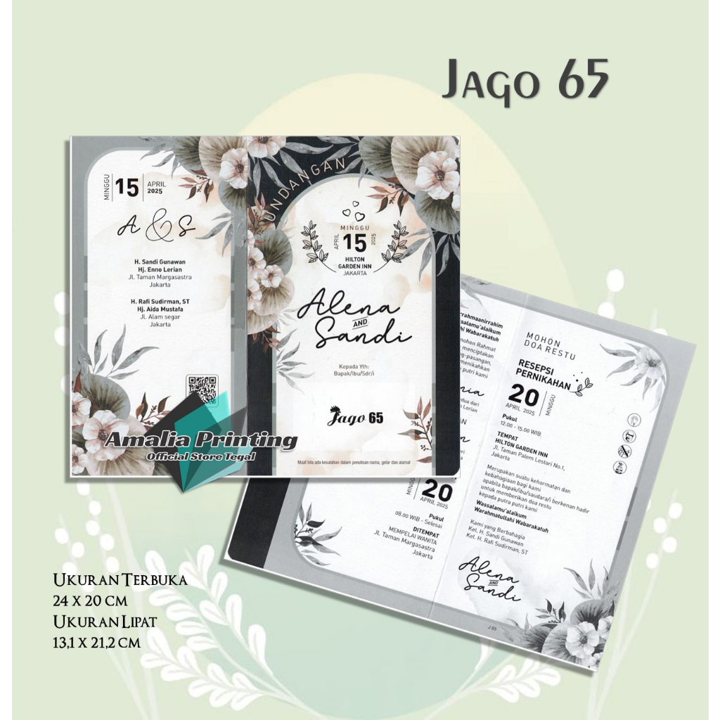 Undangan Pernikahan Simple, Elegan, Murah, Unik, Aesthetic, Rustic, Mewah – Undangan Seri Jago