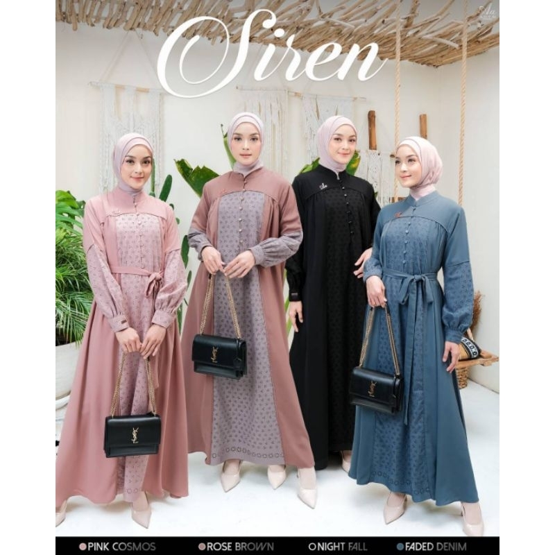 Siren Dress by Aden Hijab | Gamis Siren by Aden Hijab | Ceysha dan Kamila One Set by Aden Hijab (Siap Kirim)