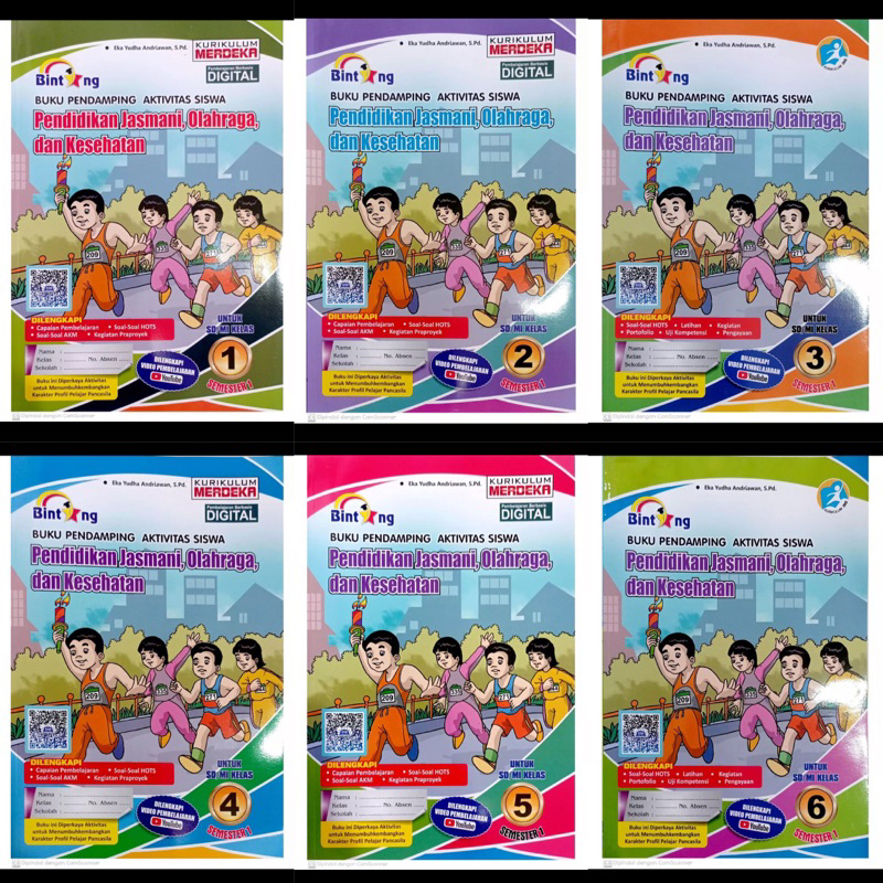 BUKU BINTANG PJOK SD SEMESTER 1 KELAS 123456