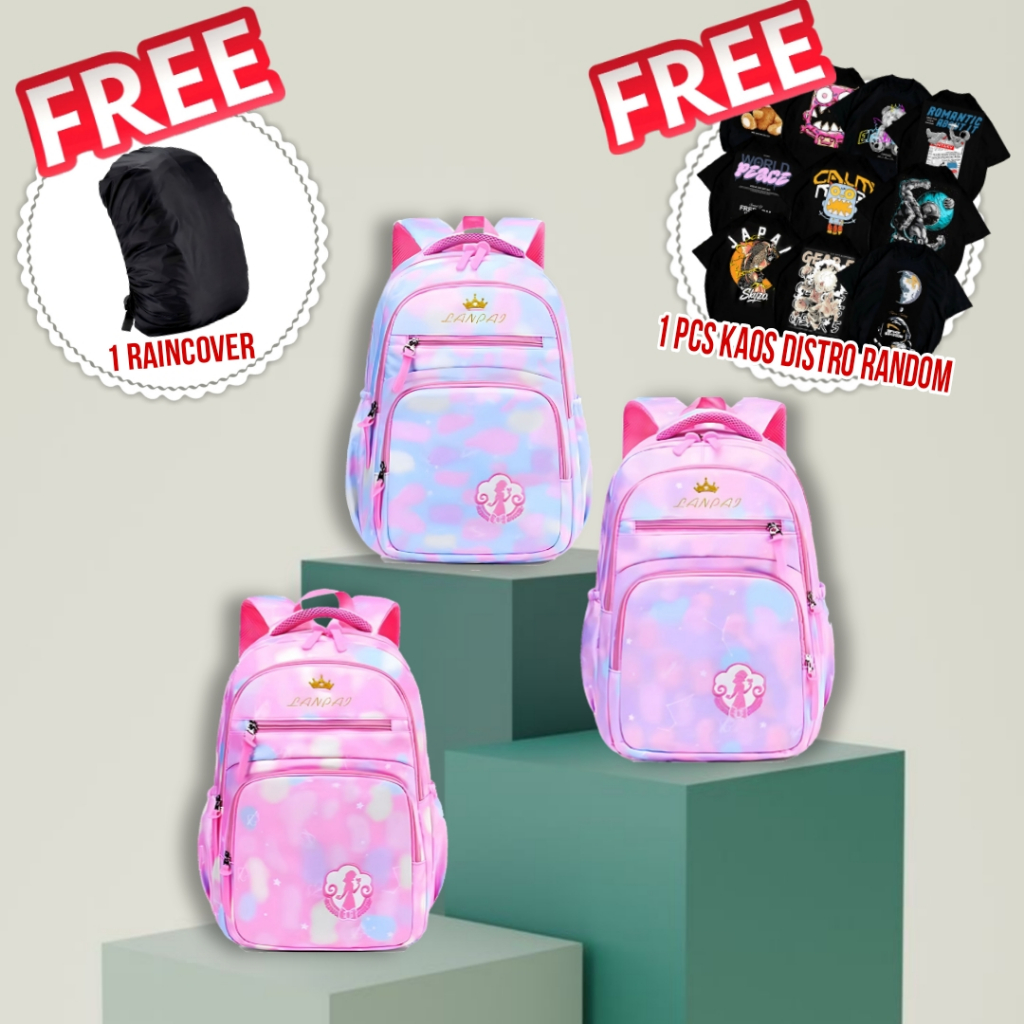 

Tas Ransel Sekolah - Tas Anak Sekolah anak sd import gratis kaos - gratis raincover (3060)