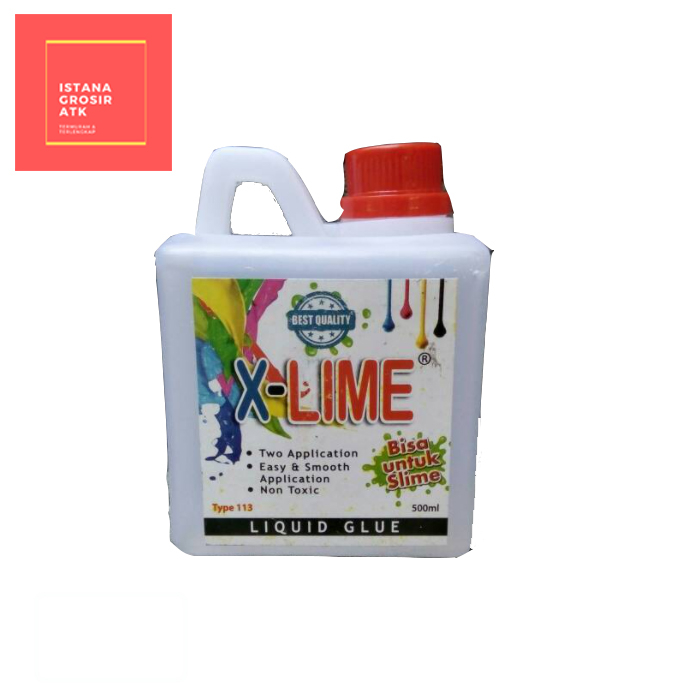 

X-Lime liquid glue 1000 ml Lem cair transparant bening untuk pembuatan Clear slime super bening