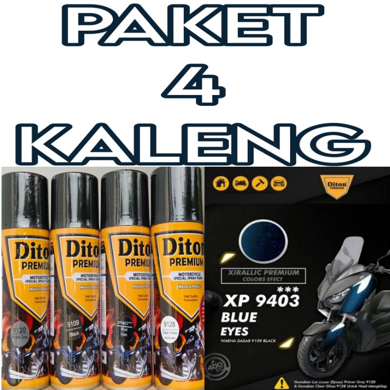 Promo Paket 4 Kaleng Pilok Pilox Cat Diton Premium Blue Eyes Xp 9403*** Xiralic Blue Eyes 9403