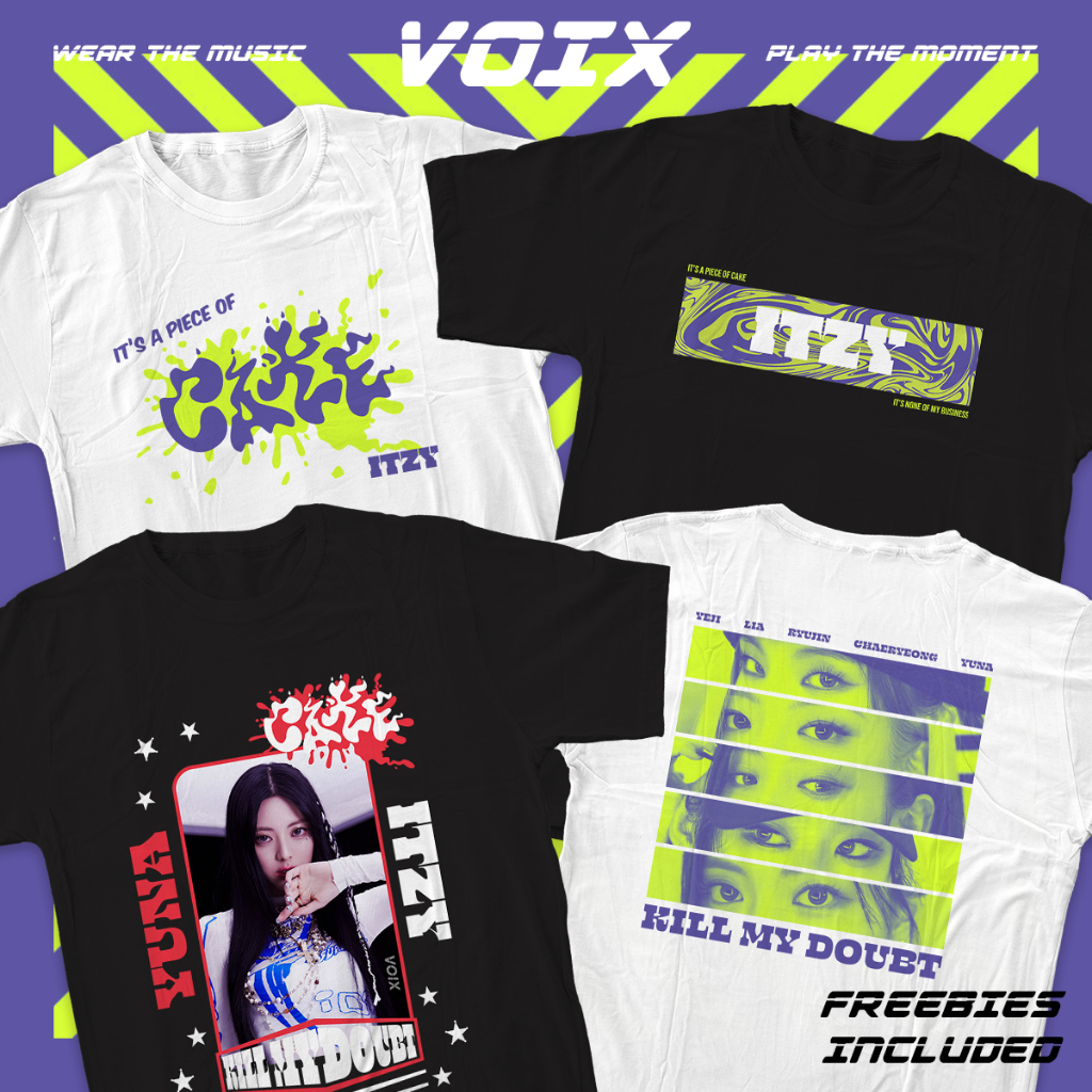 Kaos Kpop ITZY "CAKE; KILL MY DOUBT" Tee - Yeji, Lia, Ryujin, Chaeryeong, Yuna