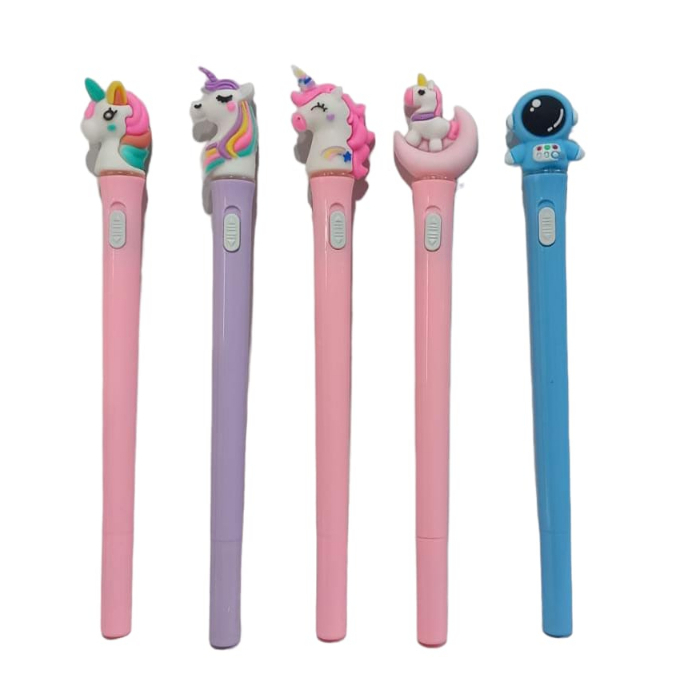 

Bolpen LED unicorn pena unicorn tinta gel hitam pen murah lucu pulpen anak murahkarakter unicorn
